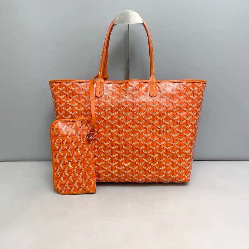 Goyard 經典St. Louis GM 防水帆布LOGO購物 橘亮色-1