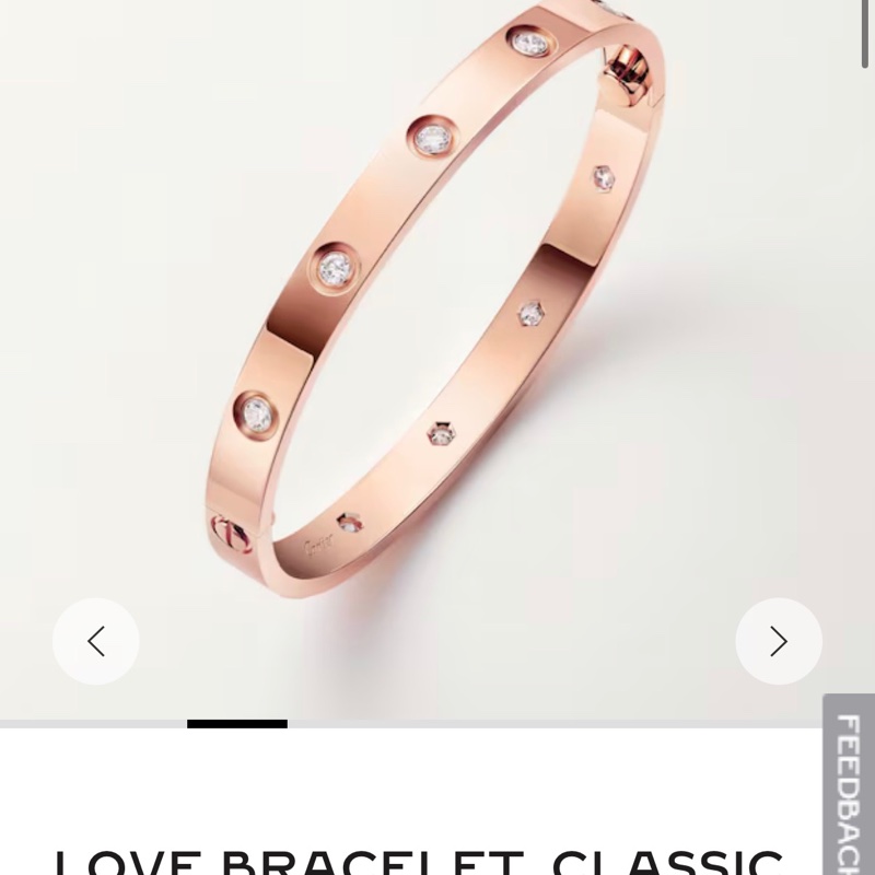 Cartier love 手環 十鑽 經典款 玫瑰金-1