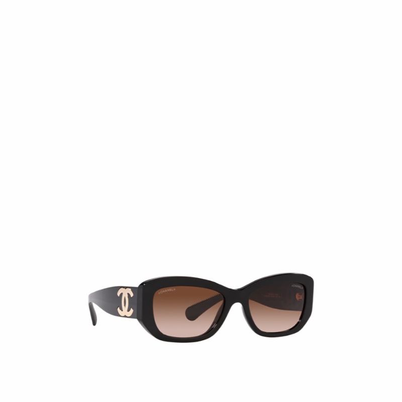 Chanel 女士 徽標太陽鏡55 均碼碼橋寬: 1.8cm; 鏡腿長: 14cm; 鏡片直徑: 5.5cm-0