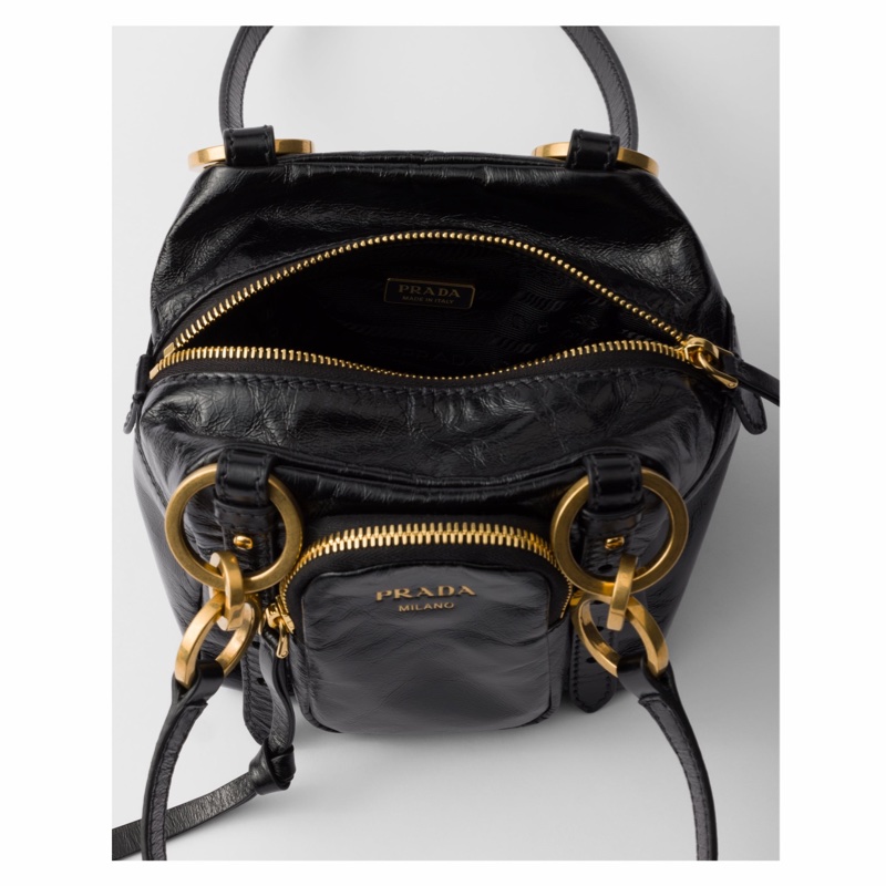 Prada 女士 Dangle皮革迷你手提包均碼碼MINI、14.5cm*13.5cm*14cm-3