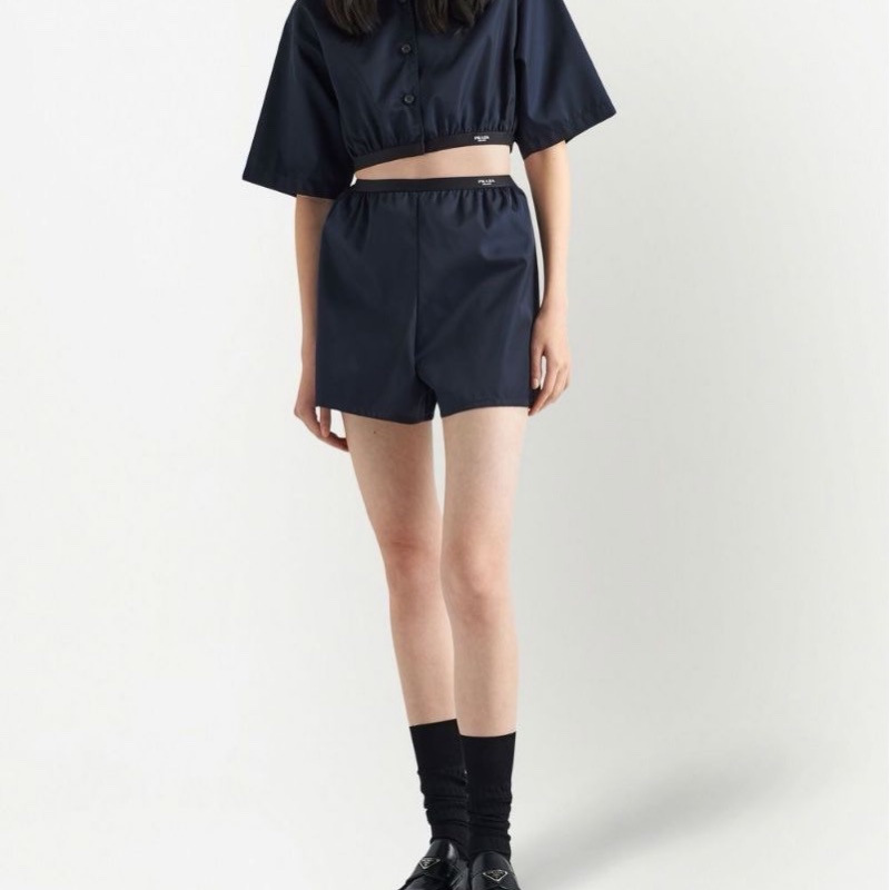 Prada 女士 徽標短褲IT-36 IT-38 IT-40 IT-42碼-2