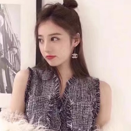 Chanel 香奈兒erhuanq 雙C水鑽長款耳環 經典雙C logo 全新閒置-1