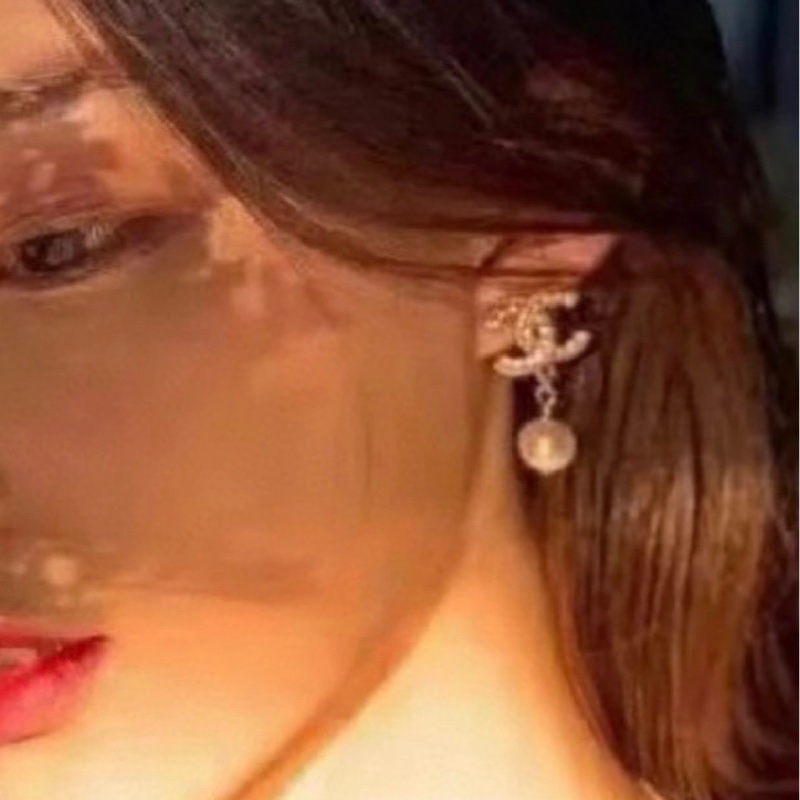 Chanel香奈兒耳環 經典金色雙C珍珠耳環-4