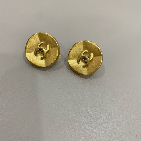 CHANEL香奈兒耳環Cocomar VINTAGE 耳環 立體雙C 金色 93A復古耳夾