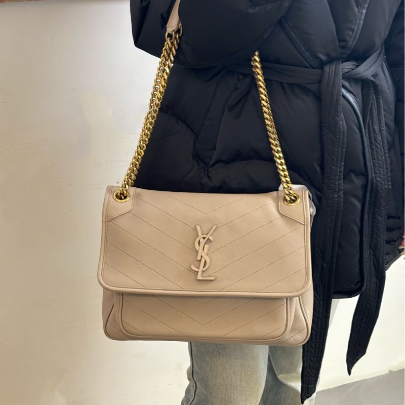 全新新款🈶購證❤️ #ysl #奶茶色 #D釦 #niki #中號-2