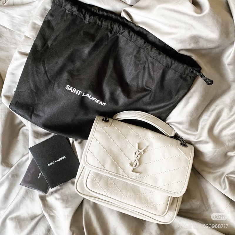 全新新款🈶購證❤️ #ysl #冰川白 #D釦 #niki #小號-0