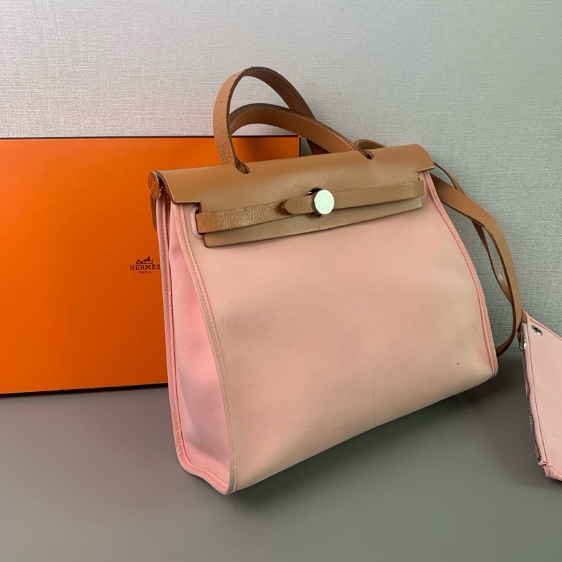 🐎Hermes愛馬仕｜櫻花粉herbag31｜手提單肩斜挎包｜95新T刻-2