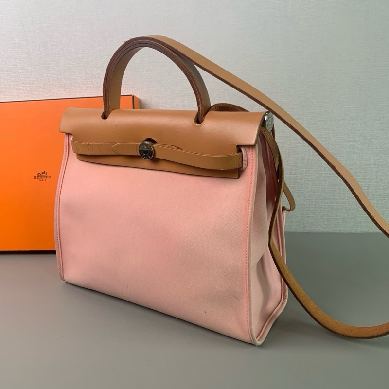 🐎Hermes愛馬仕｜櫻花粉herbag31｜手提單肩斜挎包｜95新T刻-3