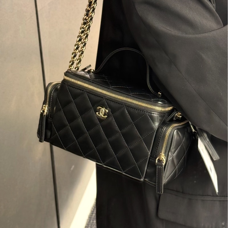 💎Chanel香奈兒|24K黑金相機包 |手提單肩斜挎包|97新芯片款-0