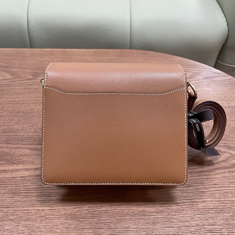 🌈Hermes🧡金棕金扣🧡98新🌈Evercolor皮🌟miniroulis🌟roulis19🌟roulis🌟豬鼻子🌟愛馬仕🌟-7