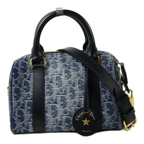 Dior 牛仔布Boston Bag手挽肩背兩用袋