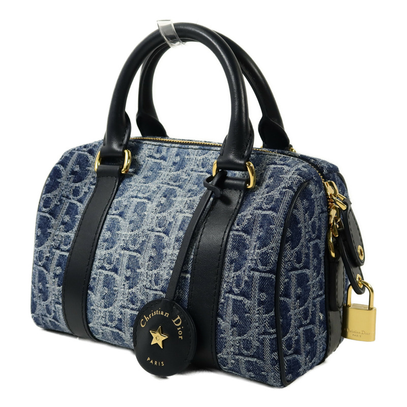 Dior 牛仔布Boston Bag手挽肩背兩用袋-2