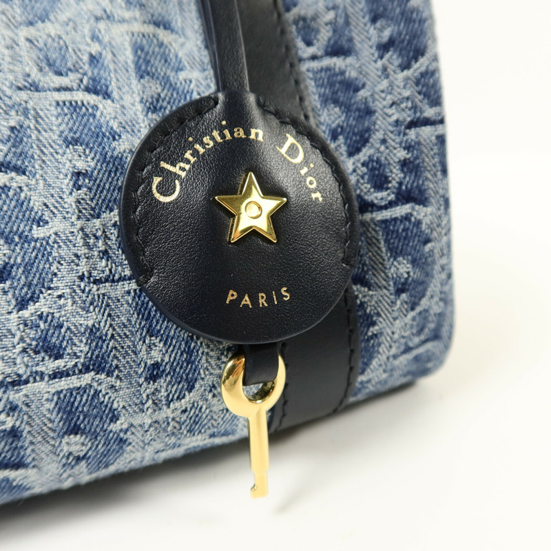 Dior 牛仔布Boston Bag手挽肩背兩用袋-5