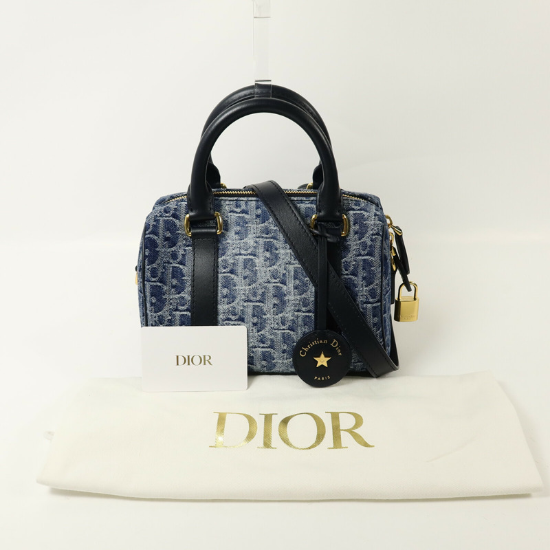 Dior 牛仔布Boston Bag手挽肩背兩用袋-15