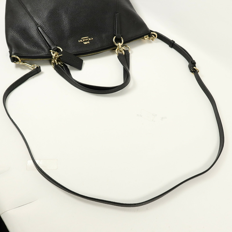 COACH 牛皮皮革2 Way Shoulder手挽肩背兩用袋-9