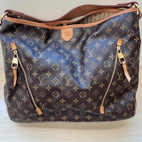 LV Delightful GM 大號 老花 棕色 金扣 托特
