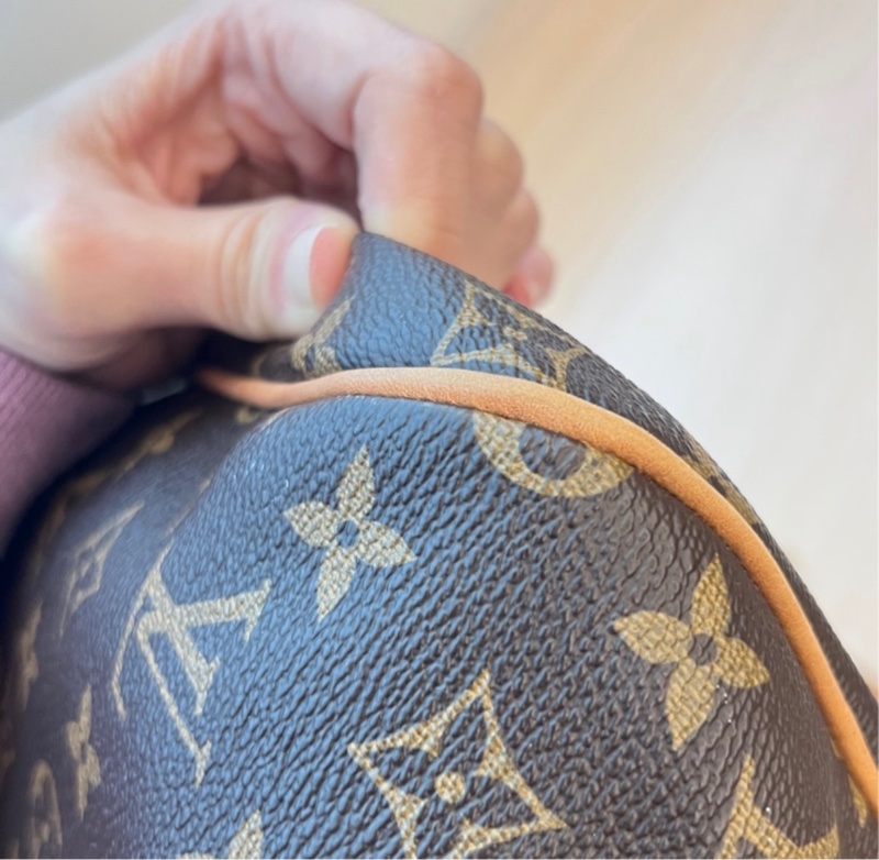 LV Delightful GM 大號 老花 棕色 金扣 托特-9