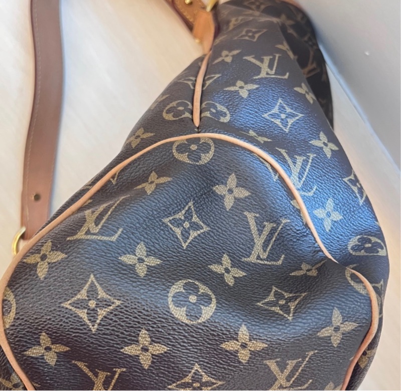 LV Delightful GM 大號 老花 棕色 金扣 托特-11