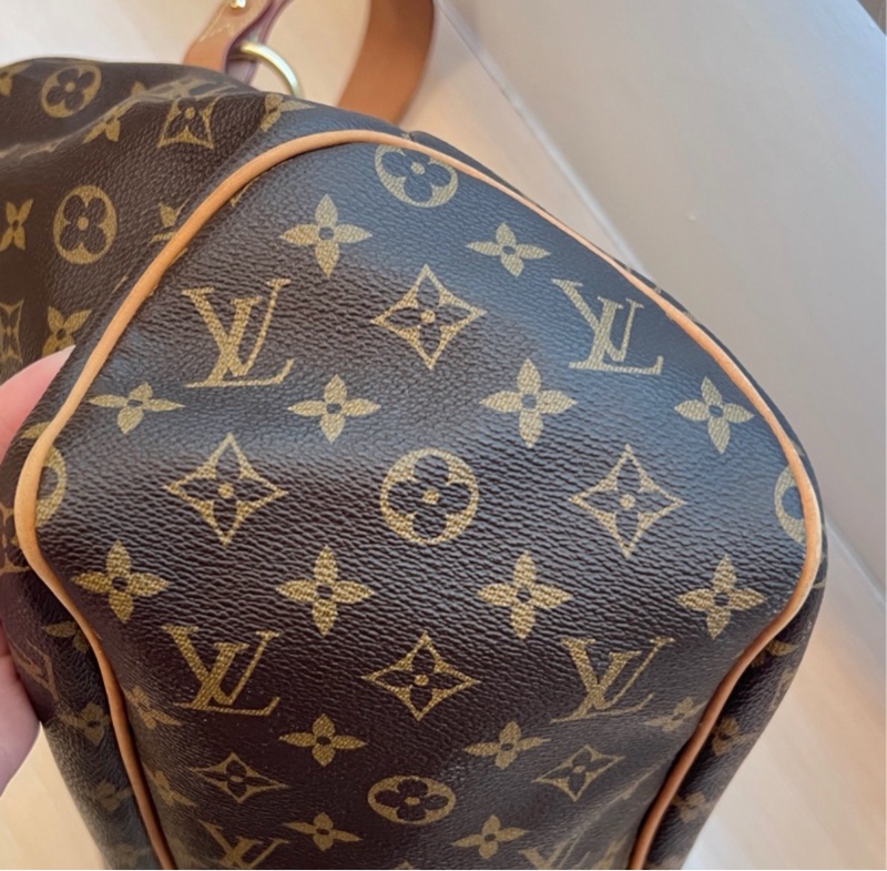LV Delightful GM 大號 老花 棕色 金扣 托特-12