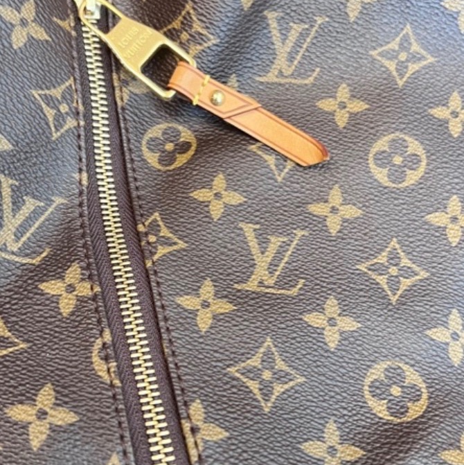 LV Delightful GM 大號 老花 棕色 金扣 托特-19