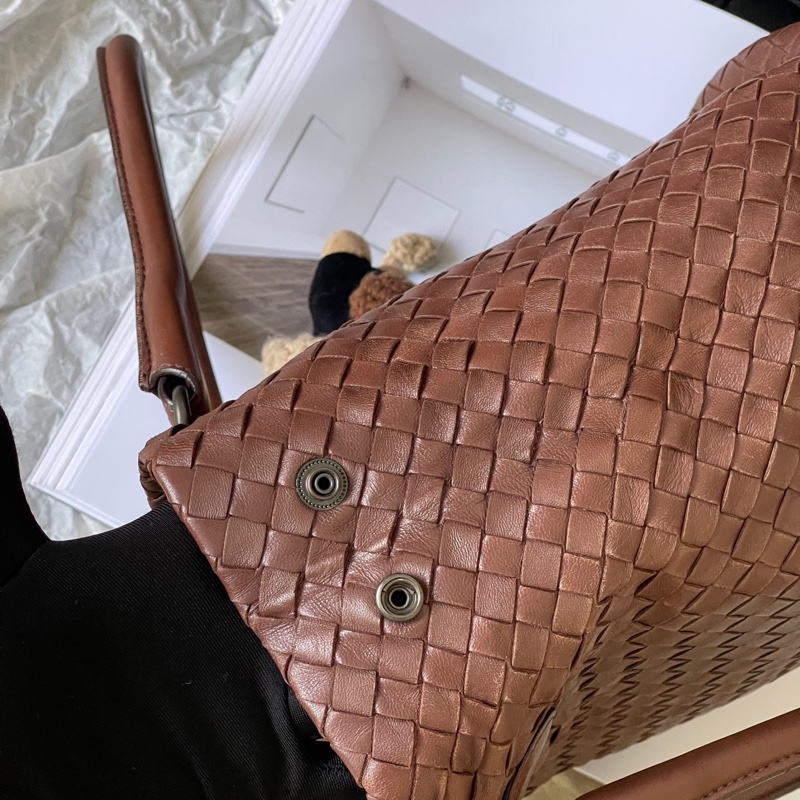 葆蝶家/Bottega Veneta bv棕色水桶包手提單肩-4
