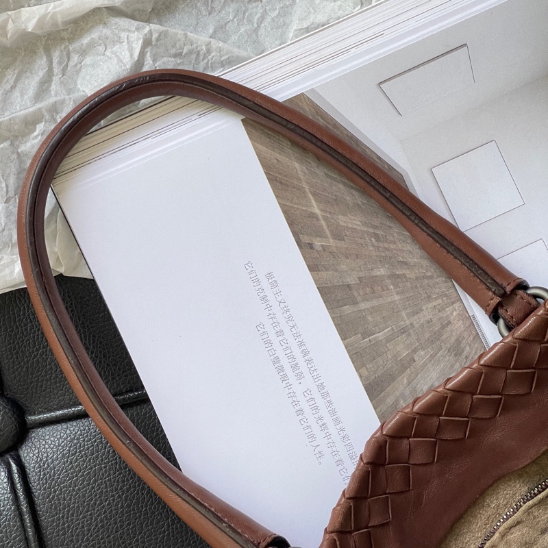 葆蝶家/Bottega Veneta bv棕色水桶包手提單肩-6