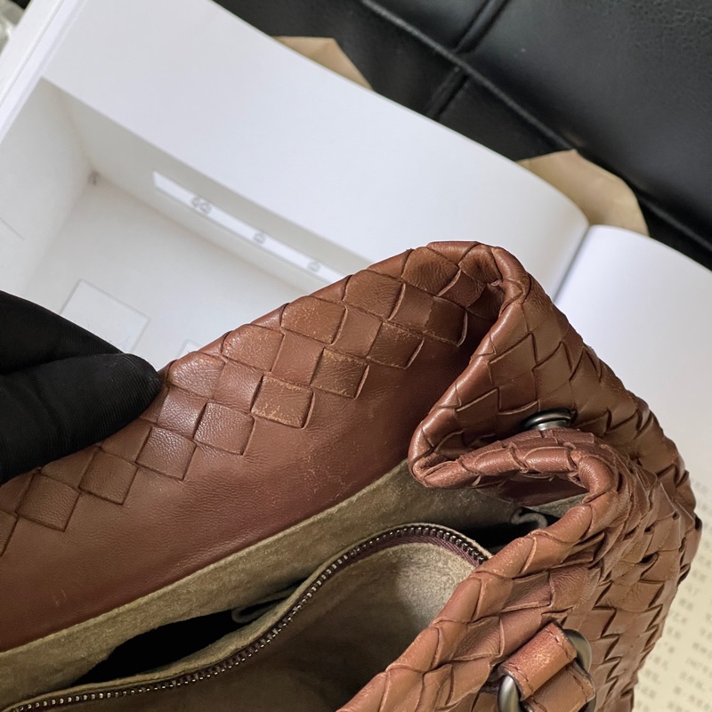 葆蝶家/Bottega Veneta bv棕色水桶包手提單肩-11