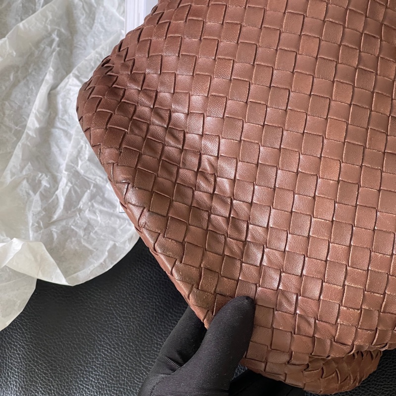 葆蝶家/Bottega Veneta bv棕色水桶包手提單肩-12