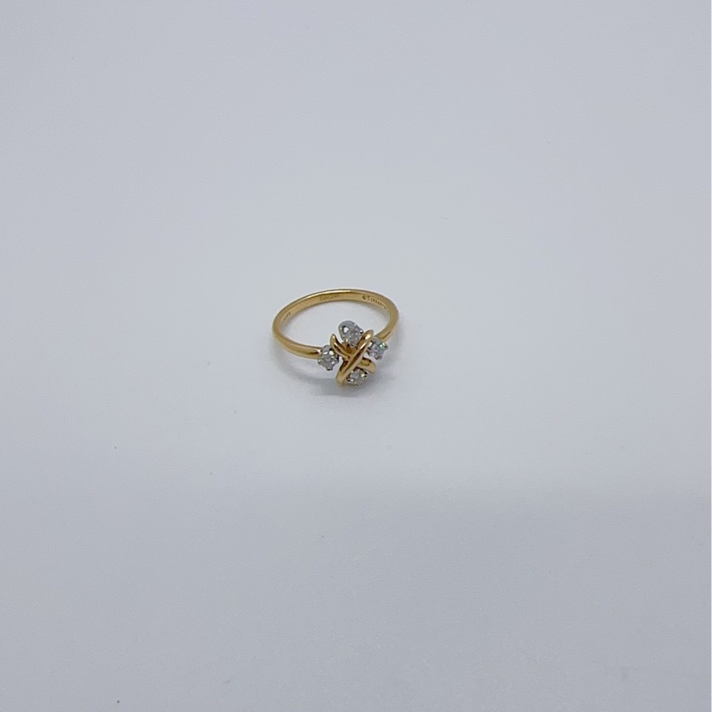 蒂芙尼Tiffany 史隆伯傑 Schlumberger系列Lynn戒指 18K金 交叉的「X」造型-5
