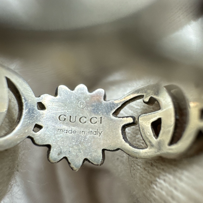 二手正品Gucci蛋白石雛菊純銀戒指 Gucci飾品 Gucci戒指 Gucci銀戒-6