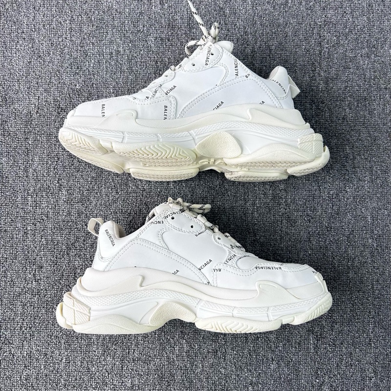Balenciaga巴黎世家 Triple s低幫 老爹鞋 白色彈幕/40碼-2