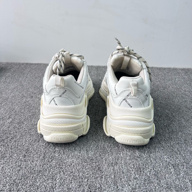 Balenciaga巴黎世家 Triple s低幫 老爹鞋 白色彈幕/40碼-5