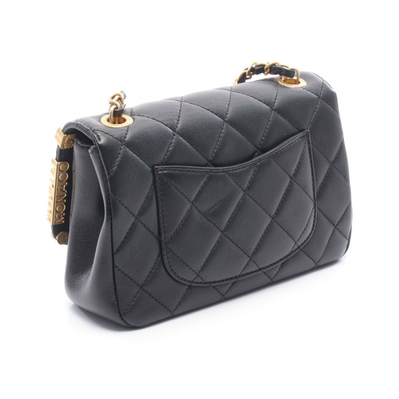 香奈兒 (CHANEL) 絎縫迷你翻蓋鏈條肩背斜背包 AS3731 皮革 金色五金 二手-1
