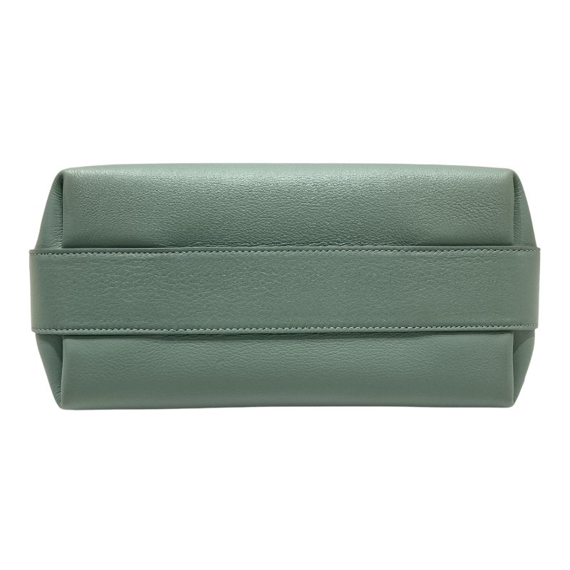 FERRAGAMO 菲拉格慕 21 5974/002 HUG POUCH BAG 斜背包 皮革 藍綠色 銀釦-5