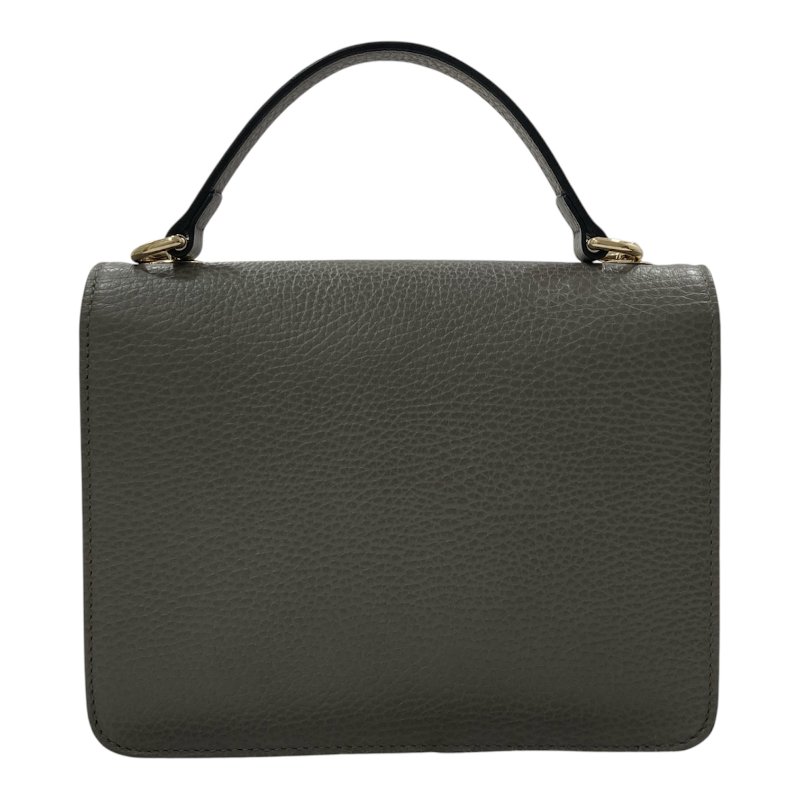 GUCCI 古馳 側背包 510304 牛皮 灰 金釦-2