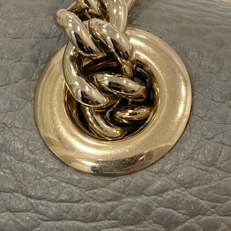GUCCI 古馳 側背包 510304 牛皮 灰 金釦-17