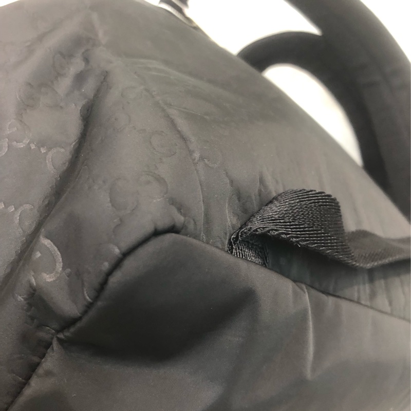 Gucci 黑色暗花絹料背囊 XC569-12