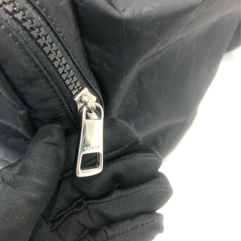 Gucci 黑色暗花絹料背囊 XC569-14