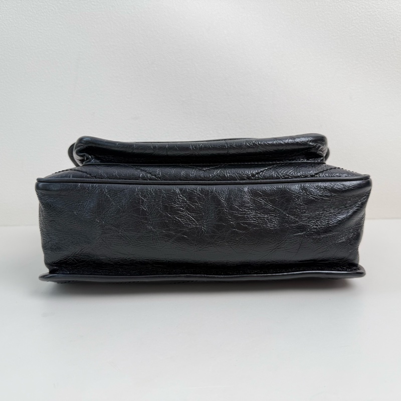 98新✨聖羅蘭/Saint laurent NIKI系列手袋單肩包斜挎包 黑色 2022年 尺寸:長度28cm、高度20cm、寬度8.5cm-4
