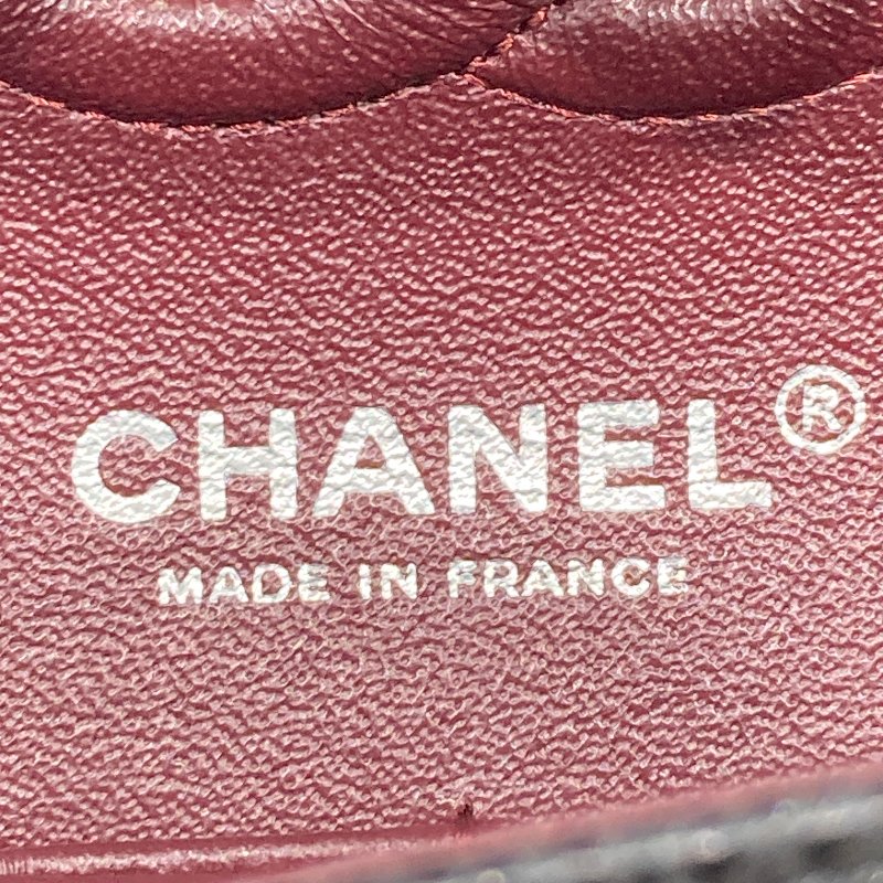 CHANEL 香奈兒 肩背包 CF23 魚子醬牛皮 黑色 銀扣-12