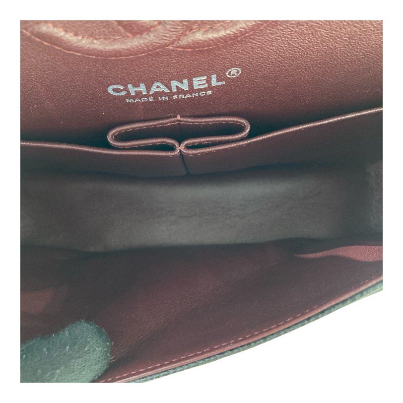 CHANEL 香奈兒 肩背包 CF23 魚子醬牛皮 黑色 銀扣-13