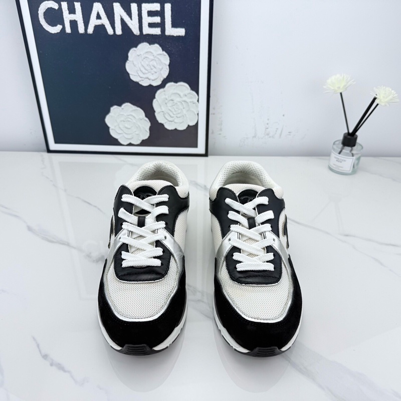 chanel香奈兒 黑白熊貓雙C運動鞋 36.5碼-1