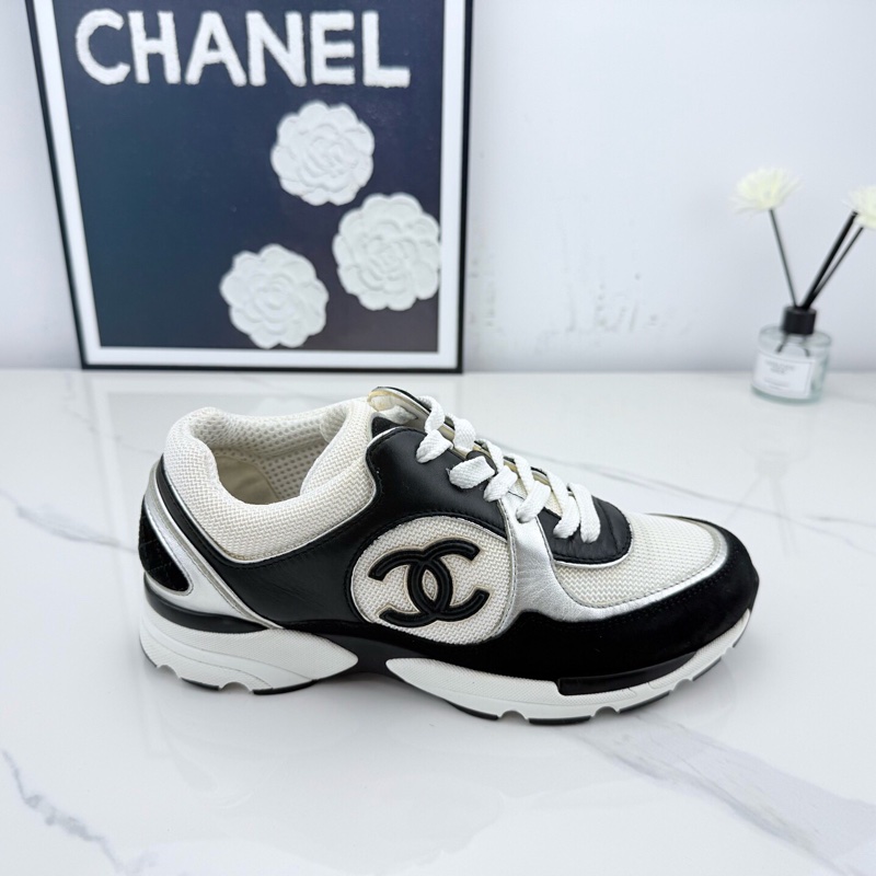 chanel香奈兒 黑白熊貓雙C運動鞋 36.5碼-4