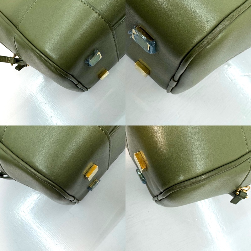 羅威 LOEWE 方形兩用綠色手提肩背包-4