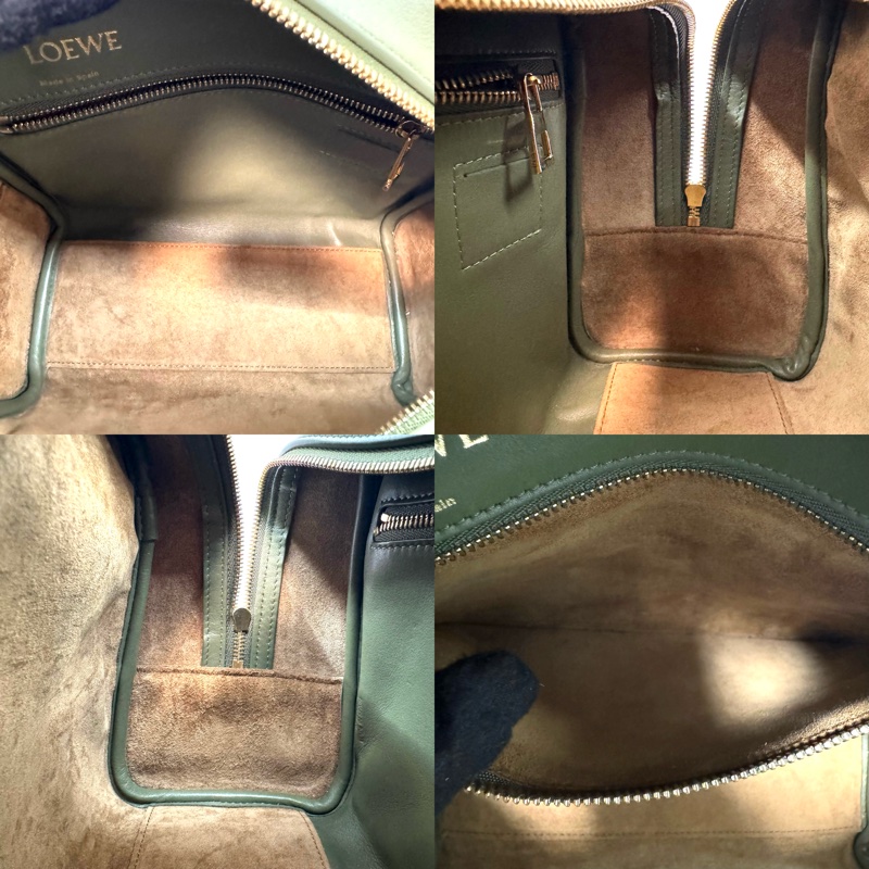 羅威 LOEWE 方形兩用綠色手提肩背包-7