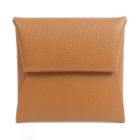 HERMES Epsom皮革Bastia零錢包Gold