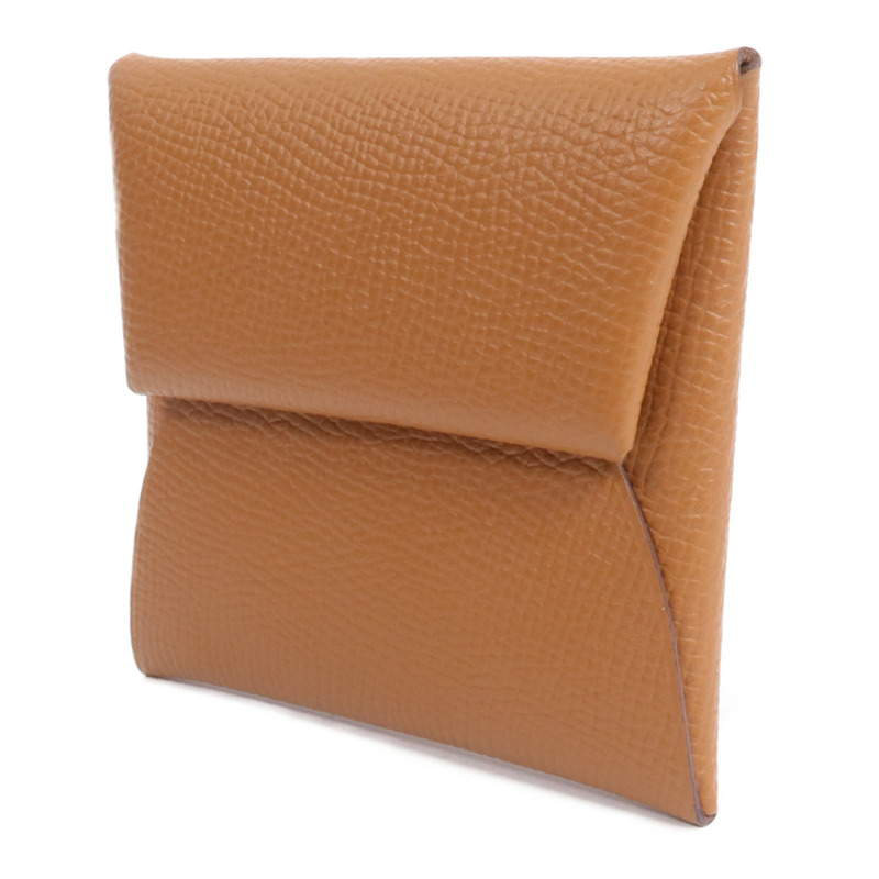 HERMES Epsom皮革Bastia零錢包Gold-2