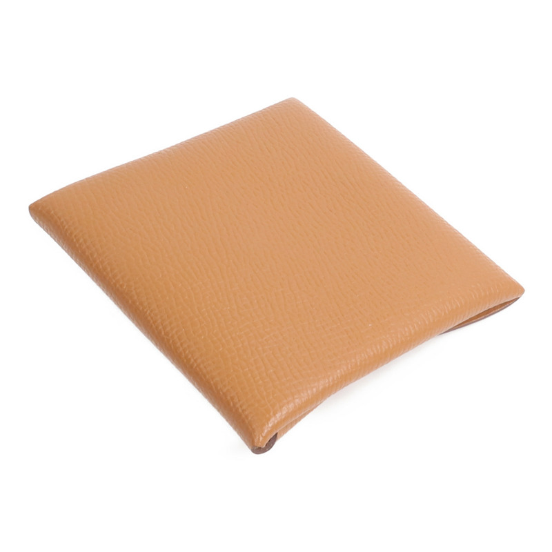 HERMES Epsom皮革Bastia零錢包Gold-4