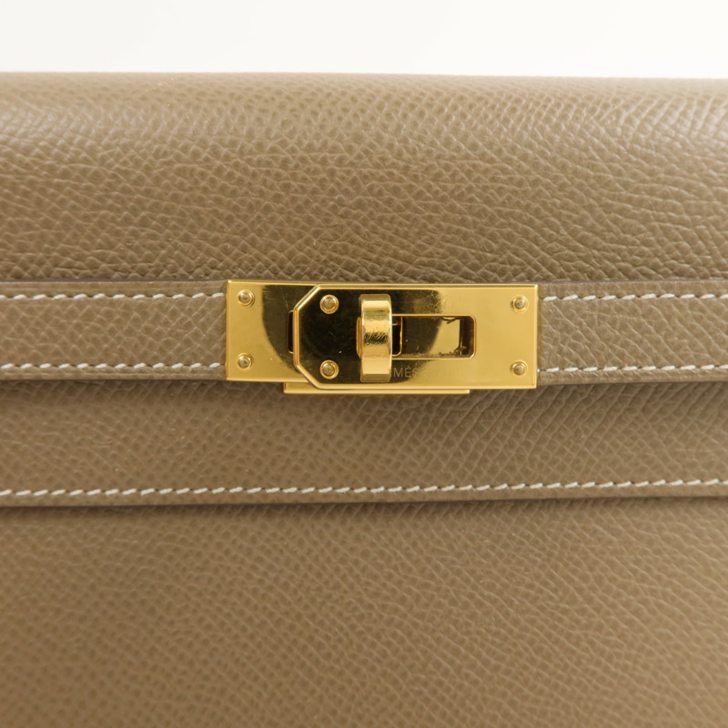 HERMES Epsom皮革Kelly To Go肩背袋Etoupe-6