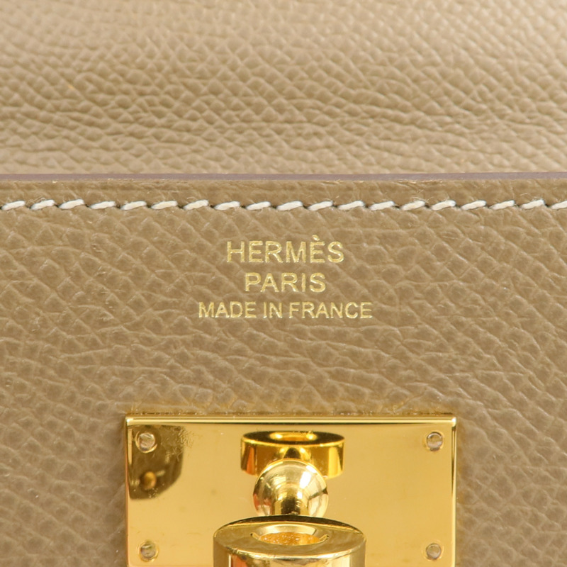 HERMES Epsom皮革Kelly To Go肩背袋Etoupe-8